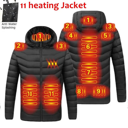 Men’s USB Heating Hooded Jacket