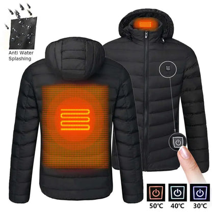 Men’s USB Heating Hooded Jacket