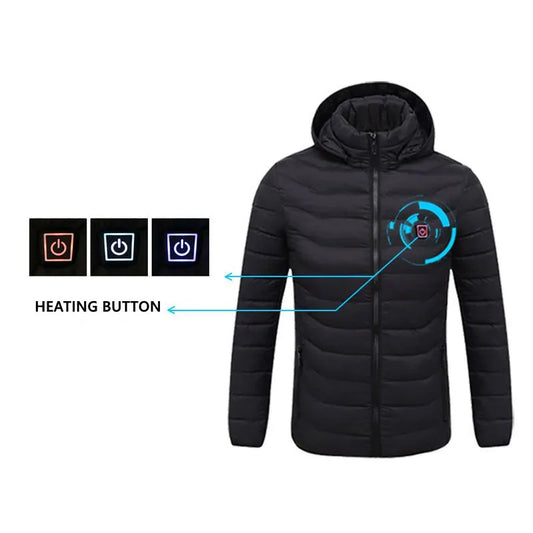 Men’s USB Heating Hooded Jacket