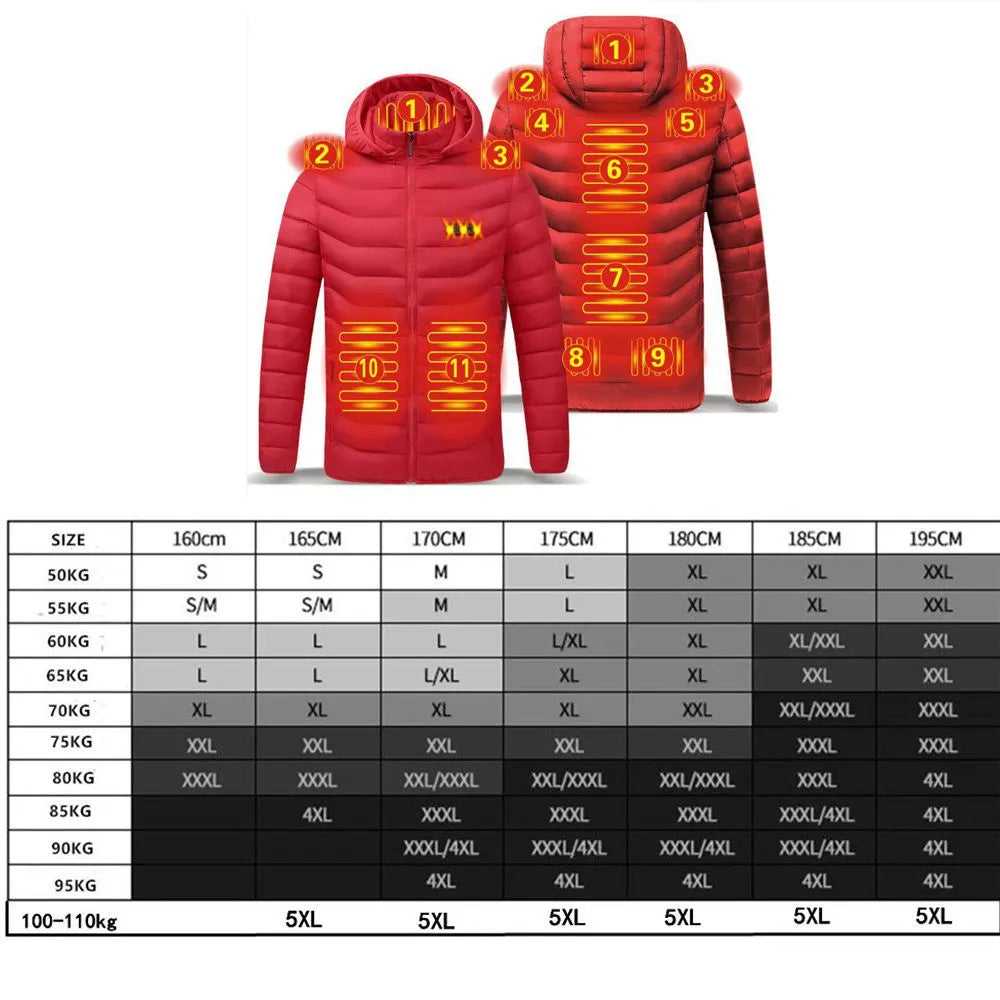 Men’s USB Heating Hooded Jacket