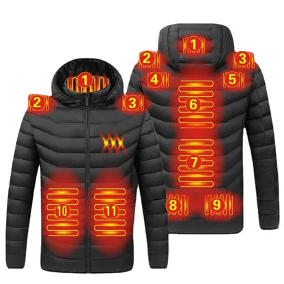 Men’s USB Heating Hooded Jacket