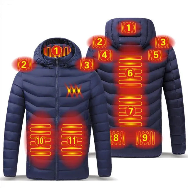 Men’s USB Heating Hooded Jacket